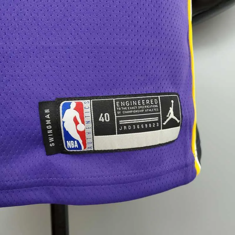 New Lakers Jordan Bryant #8 Theme Purple Round Neck 5