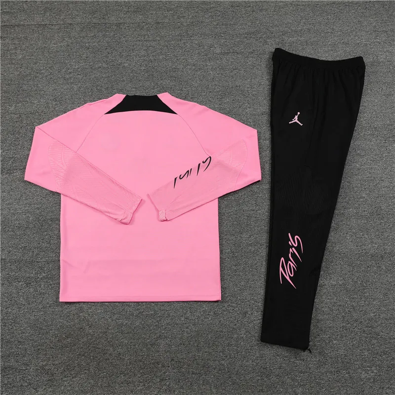 23-24 PSG Training Suits Long Sleeve Pink Kits Cheap Jerseys Yupoo 2