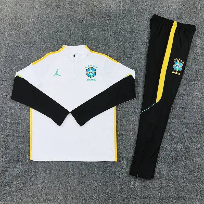 2026 Brazil Mens Kit Football Aldult Training Long Sleeve Tracksuit Yupoo 5 5