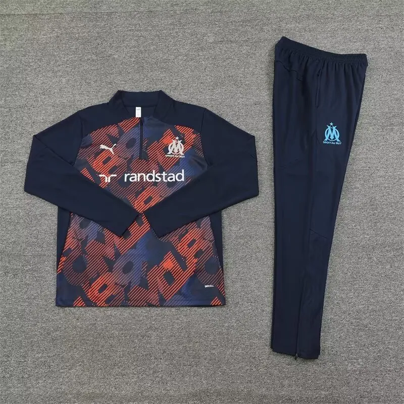 24-25 Marseille Long Sleeve Training Suit Football Shirts 1