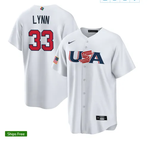 USA 2023 World Cup Baseball Jerseys 2