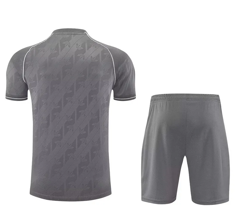 25-26 Real Madrid Grey Training Kits Football Tracksuits 2