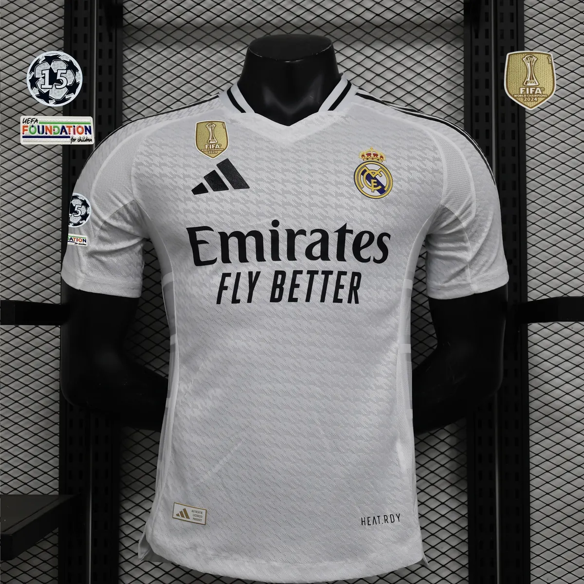 24-25 Real Madrid Home Kit Player Version Shirt With All Kind of Badges Soccer AAAAJerseys Yupo 15