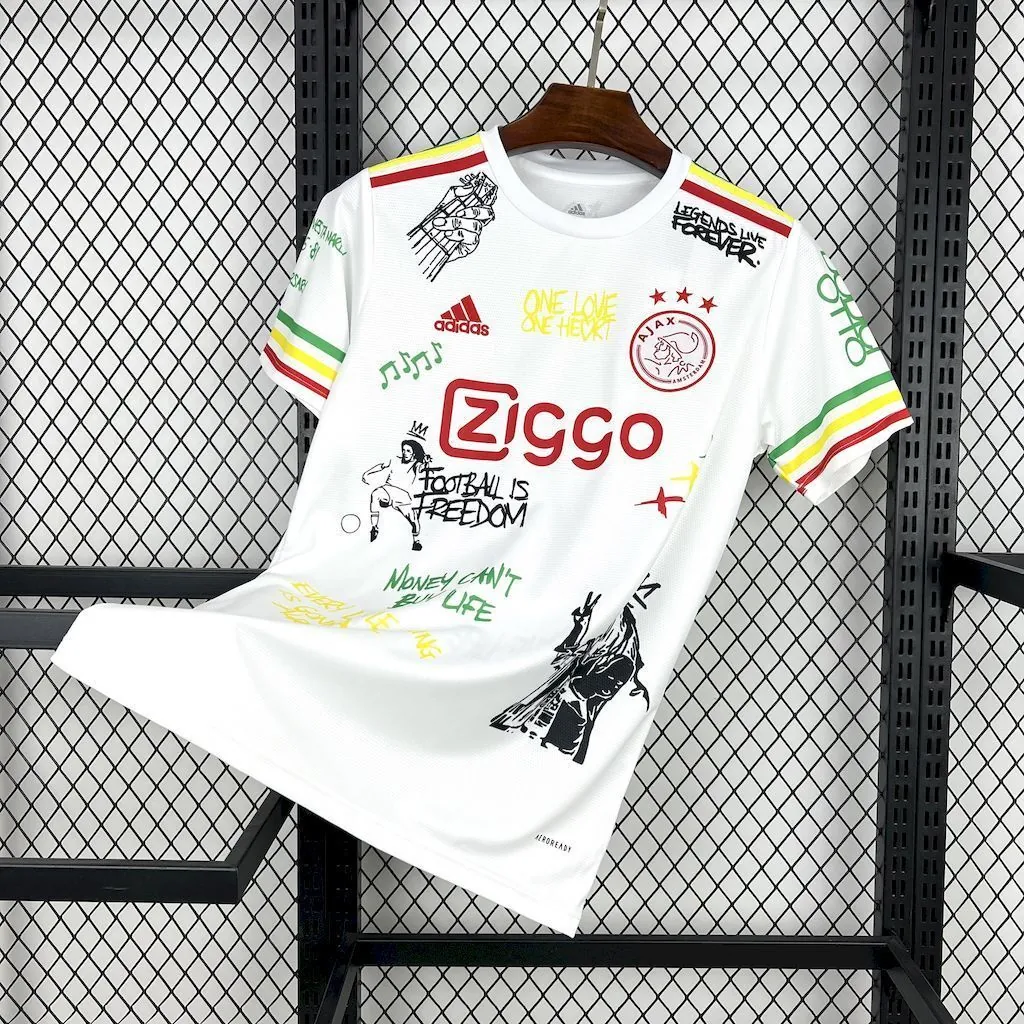 25-26 Ajax Bob Marley White Special Edition Shirt AAAAJersey Supplier Yupoo 2