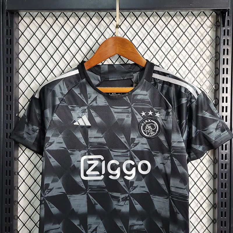 23-24 Kids Ajax Black Third away size 16-28 Soccer Jerseys 2