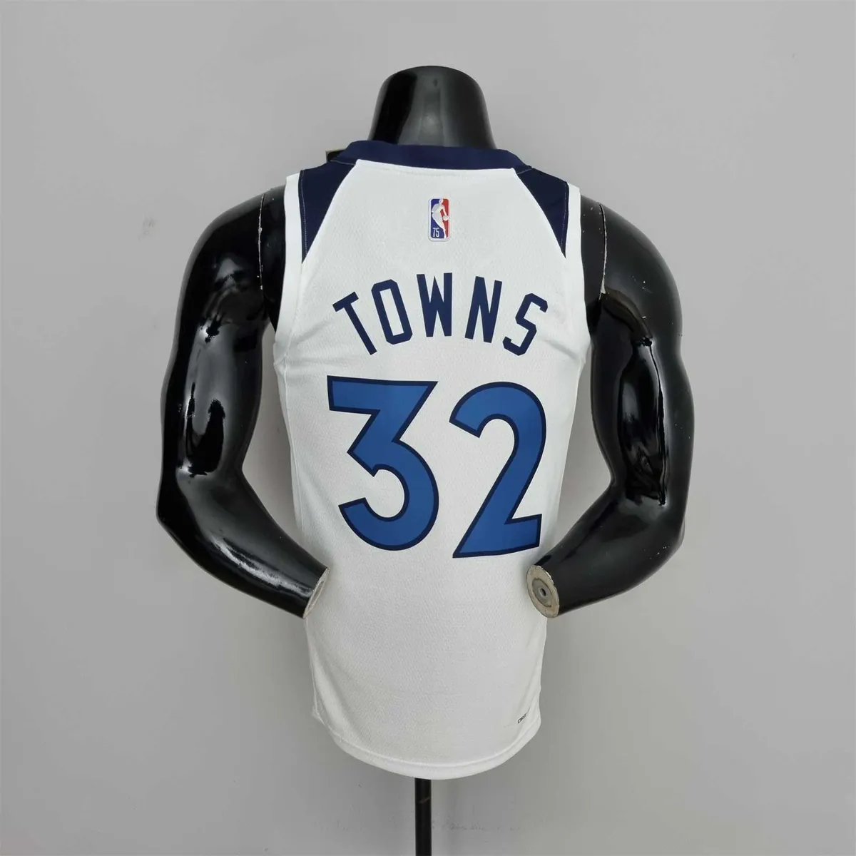 75th Anniversary Minnesota Timberwolves TOWNS#32 Royal White NBA Jersey 4