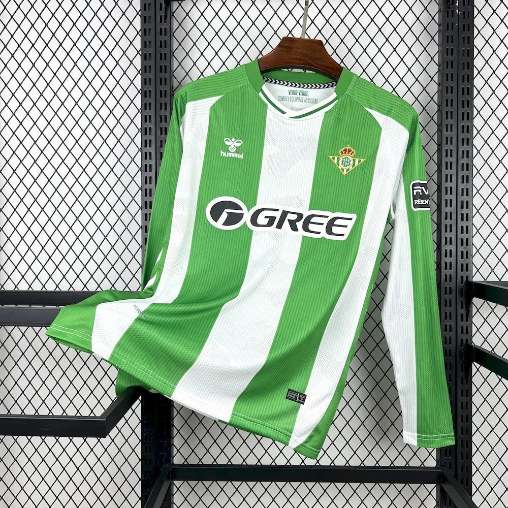 25-26 Real Betis Home Kit Long Sleeve Shirt Football Uniform AAAAJersey Dropship Yupoo 6