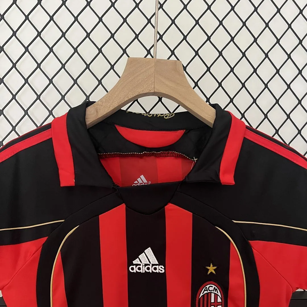 06-07 AC Milan Kids Retro Home Kits Cheap Jersey Yupoo 3