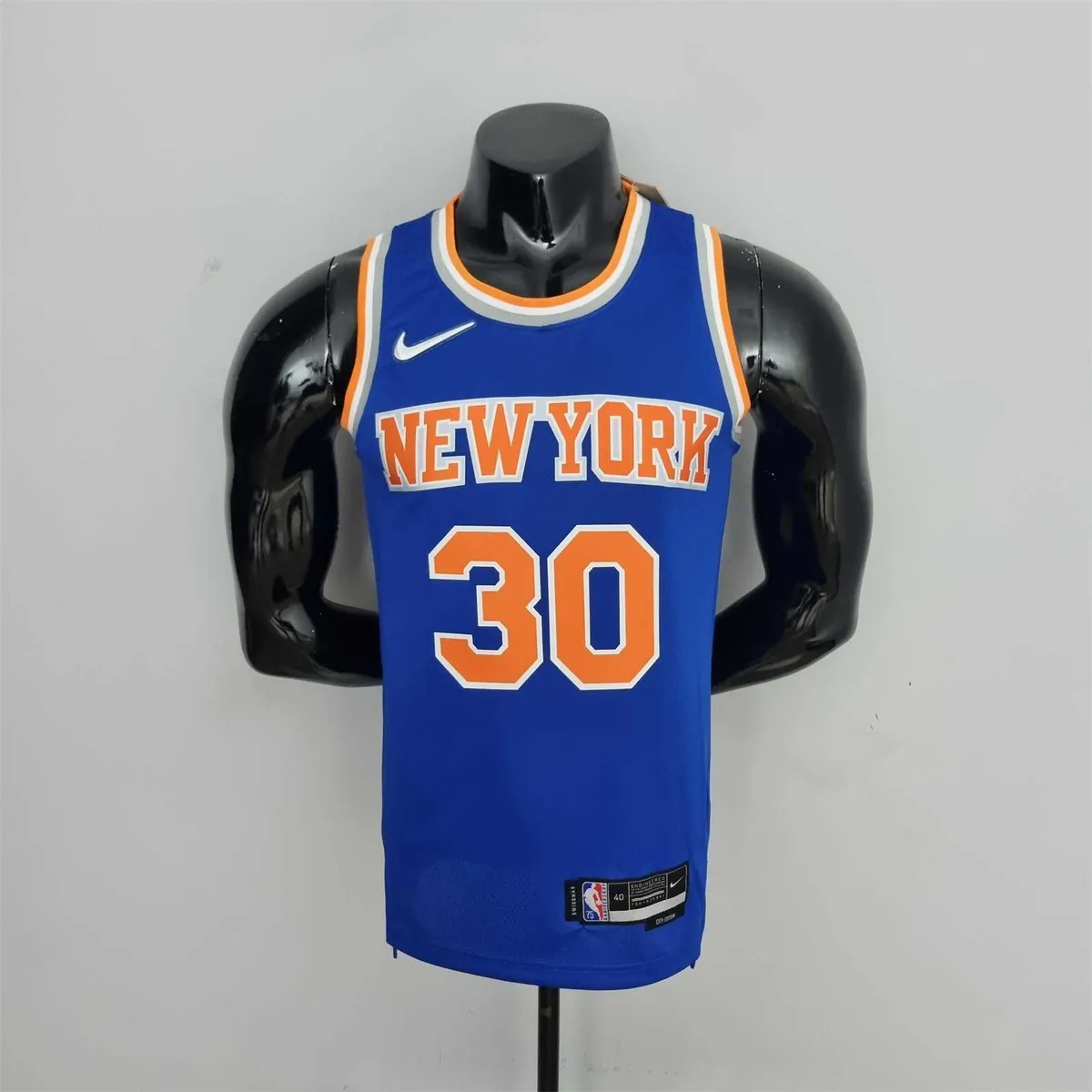 75th Anniversary Randle #30 New York Knicks Blue NBA Jersey 9