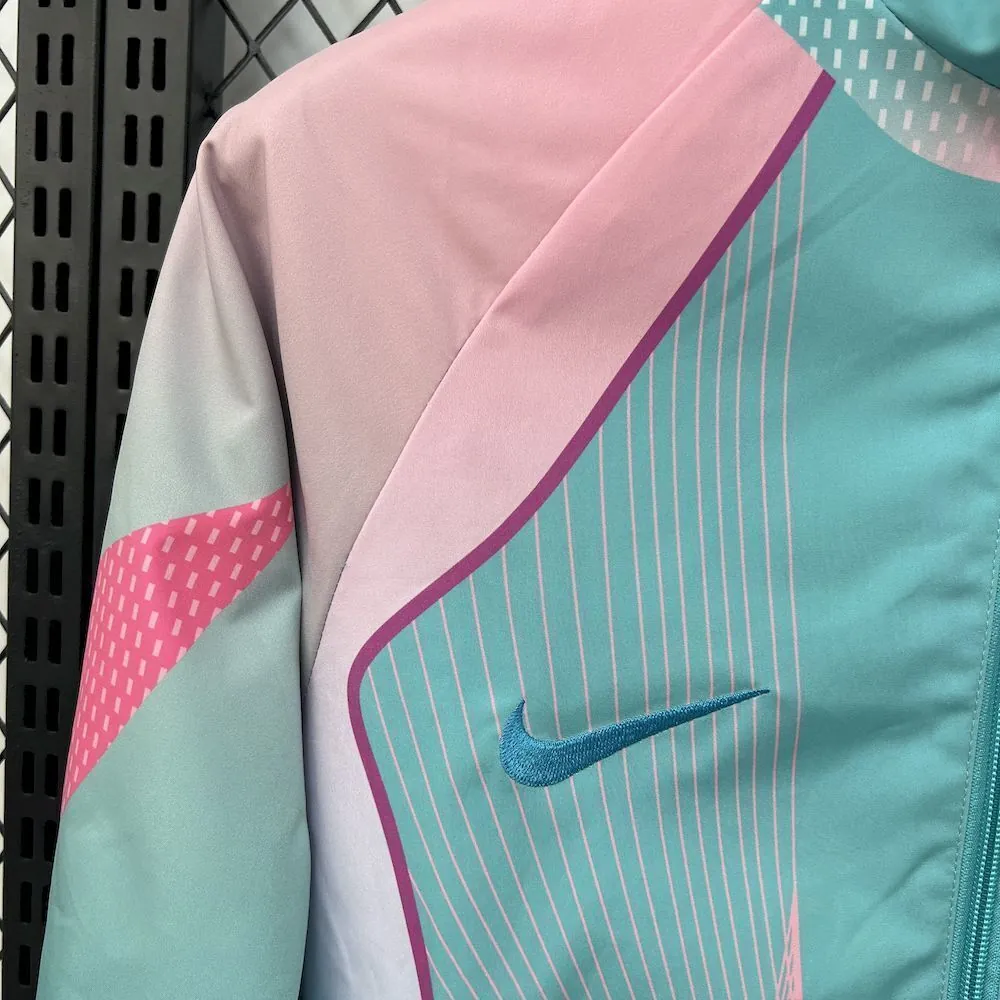 25-26 Barcelona Pink&Blue Windbreaker Double-Sided Jackets AAAAJersey Dropship Yupoo 7