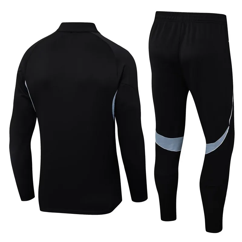 25-26 Real Madrid Black Football Tracksuits Long Jacket Suits 2