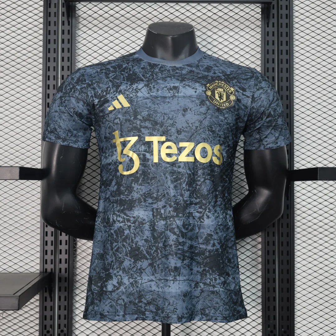 23-24 Manchester United Stone Roses Pre-Match Kit Player Edition Shirt Football AAAAJerseys Yup 5