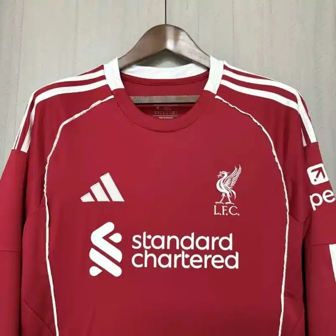 25-26 Liverpool Home Long Sleeve Kit Football Apparels AAAAJersey Wholesale Yupoo 3