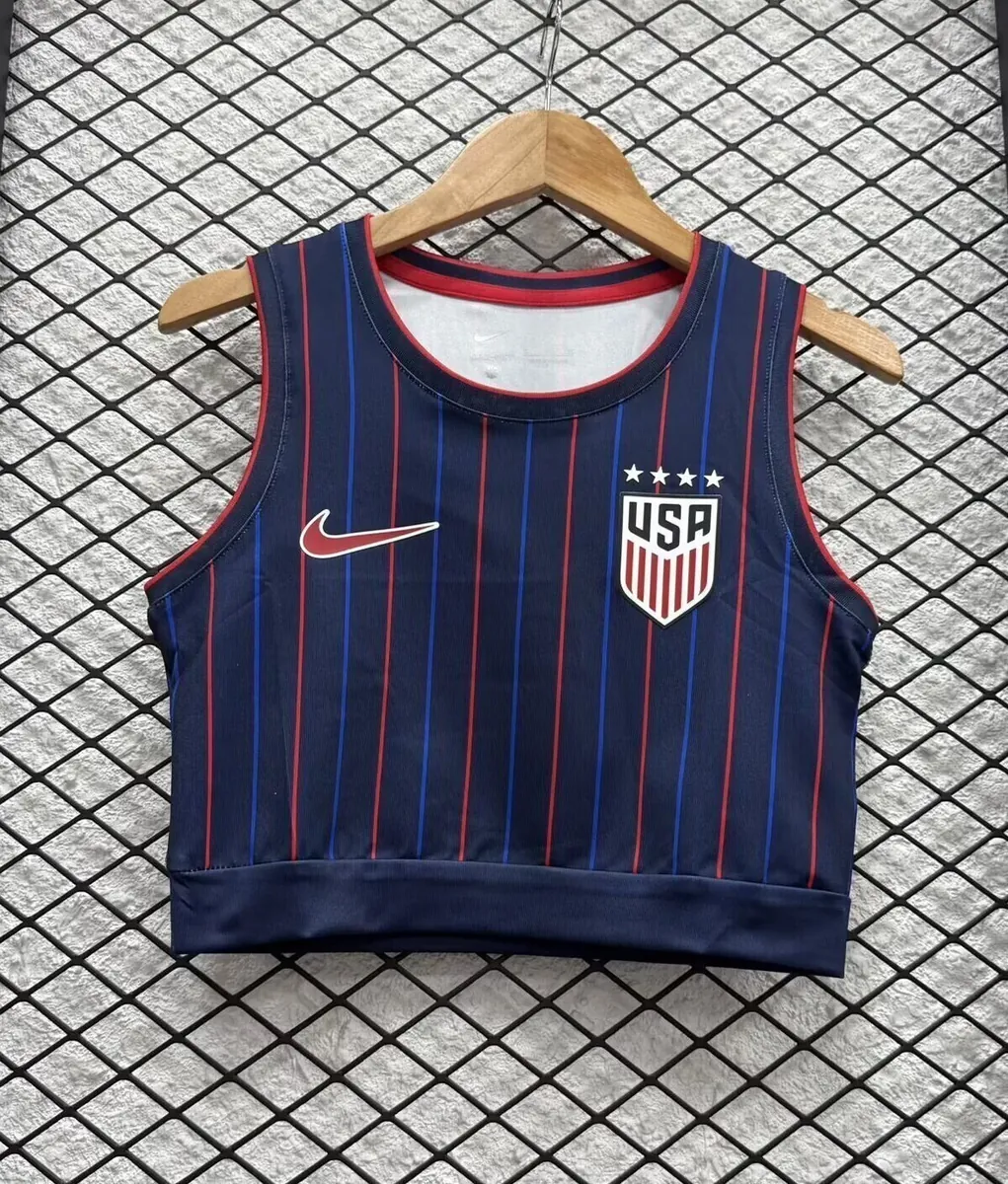 2025 USA Away Women Yoga Vest Kit Soccer T-Shirt AAAAJersey Supply Yupoo 2