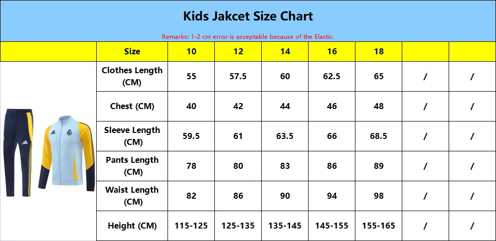 All Products Size Chart 10