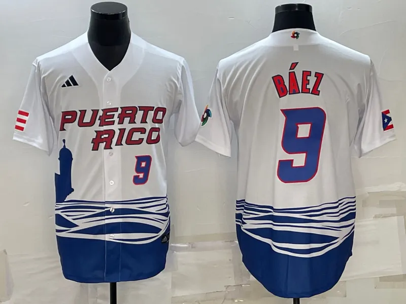White Puerto Rico 2023 World Cup Baseball Jerseys 1