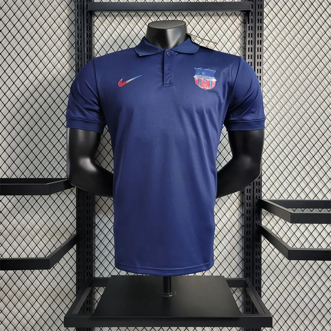 23-24 Barcelona POLO Treasure Blue Training Shirt 9