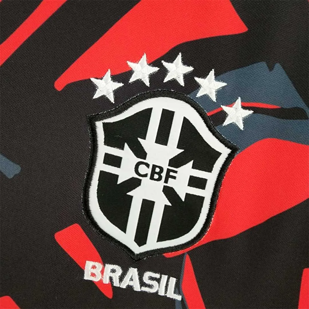 2022 Brazil training suit red black 6
