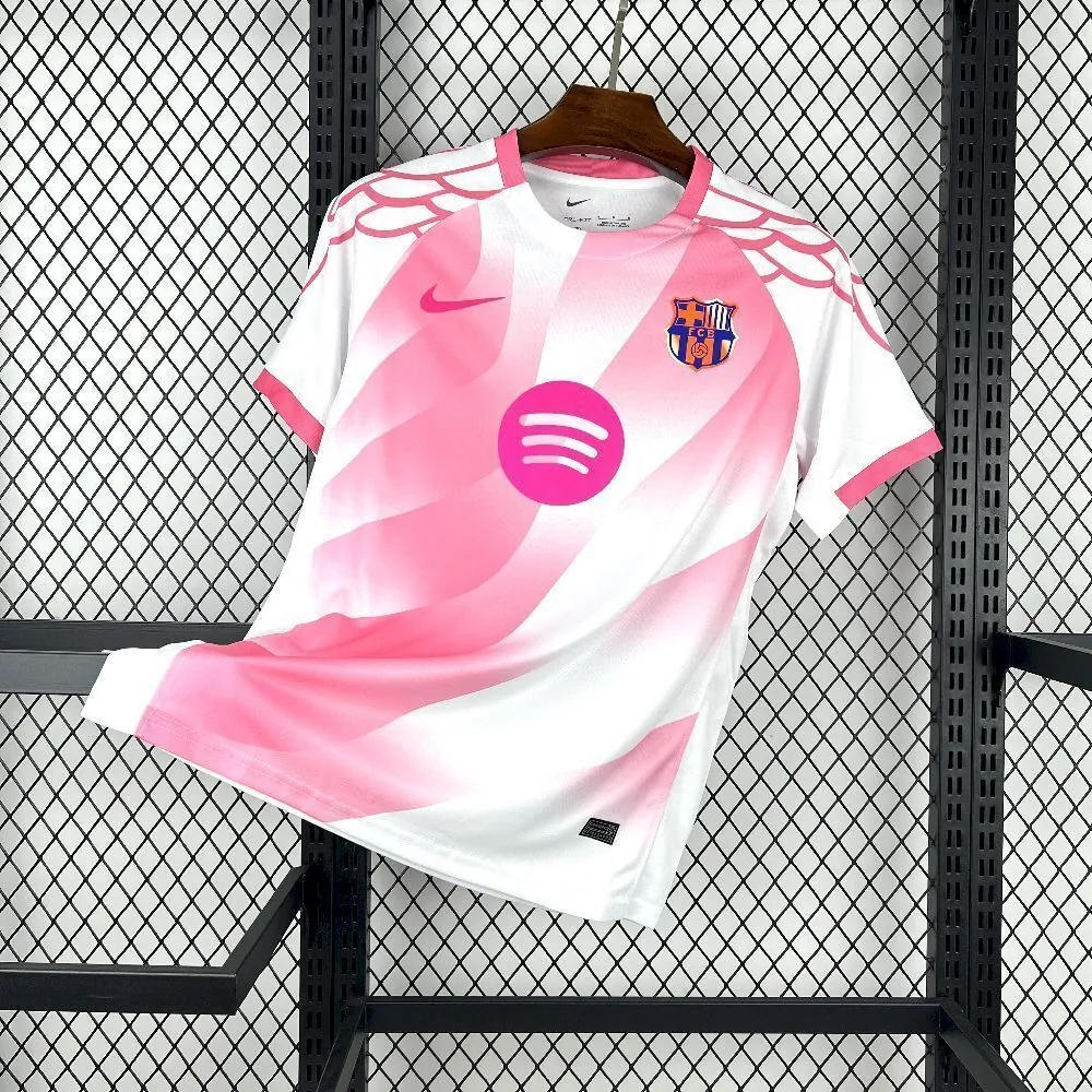 25-26 Barcelona Special Edition Pink Kit Football T-Shirt AAAAJersey Dropship Yupoo 5