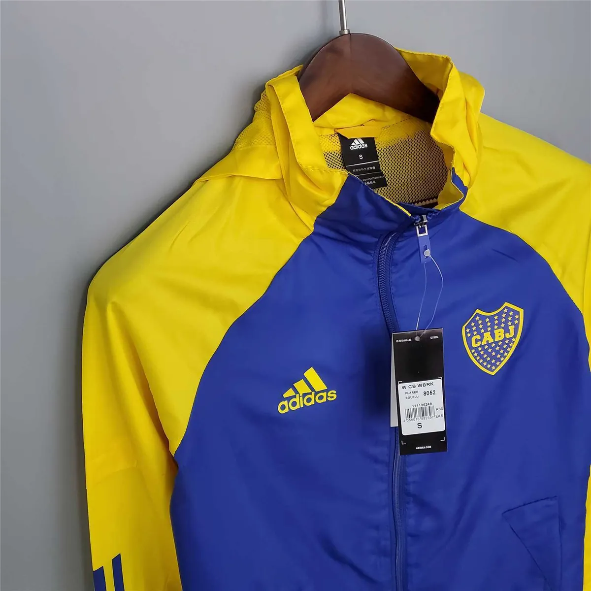 20-21 Boca Juniors Blue and Yellow Windbreaker 7