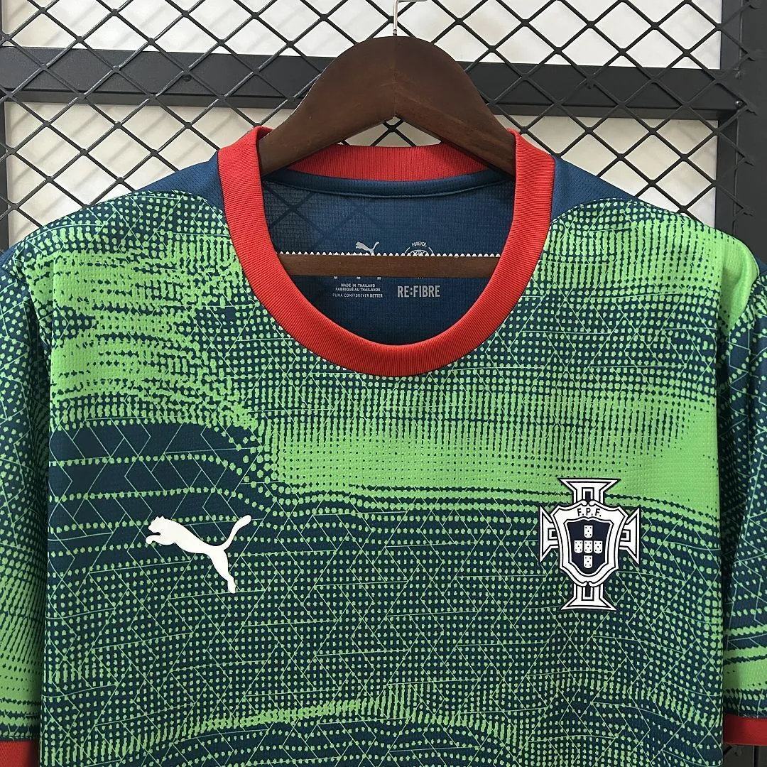 2025 Portugal Green Training Shirt Football Uniform AAAAJersey Dropship Yupoo 3