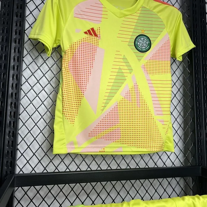 24-25 Celtic First Yellow Goalkeeper Kid Kits Youth Apparels Football AAAAJersey Yupoo 5