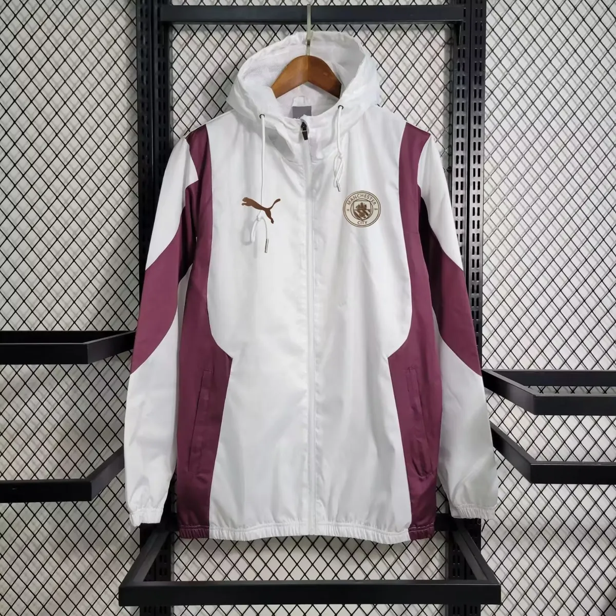 Windbreaker Manchester City White S-XXL Cheap Soccer Jerseys 2