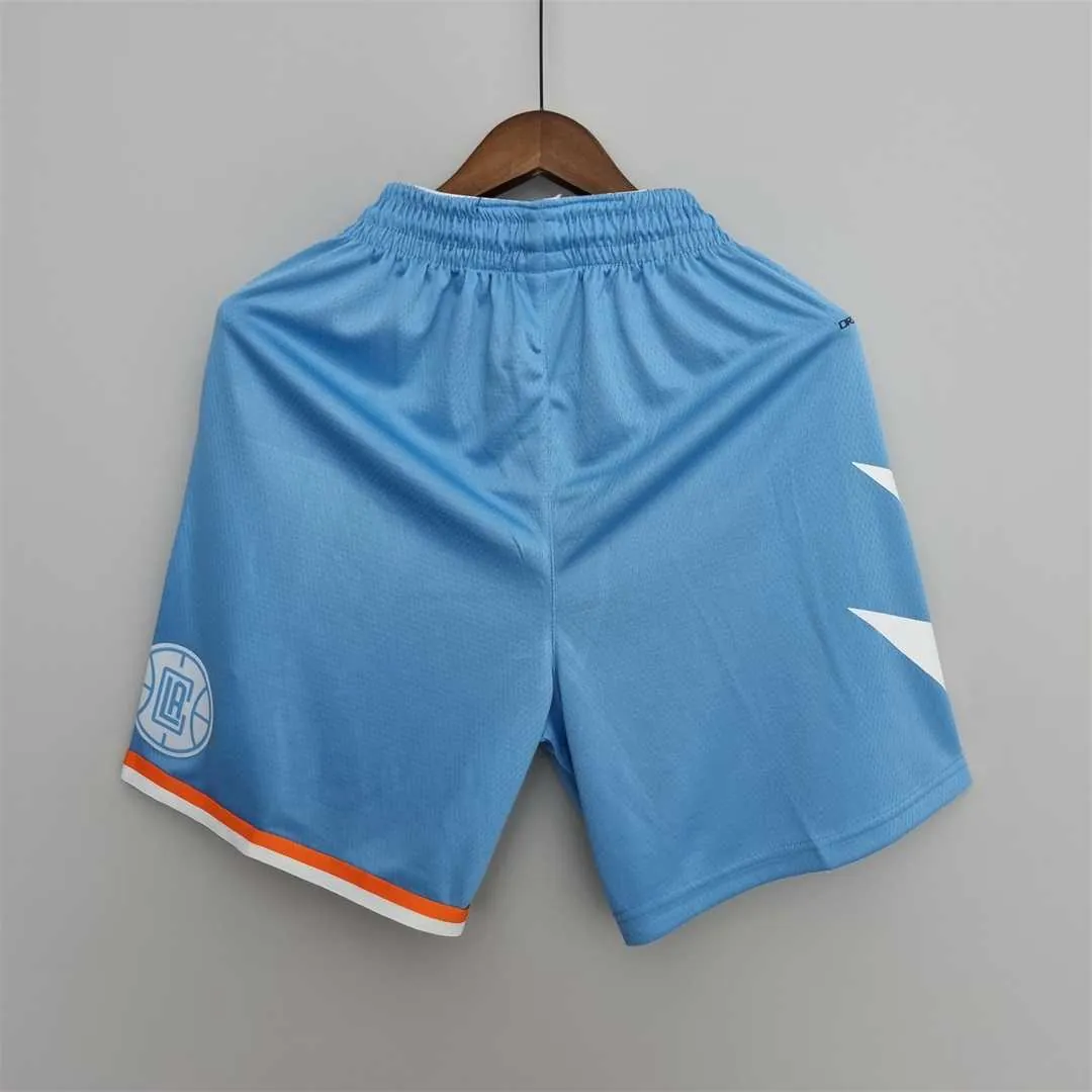2022 Los Angeles Clippers City Edition Blue NBA Shorts 7
