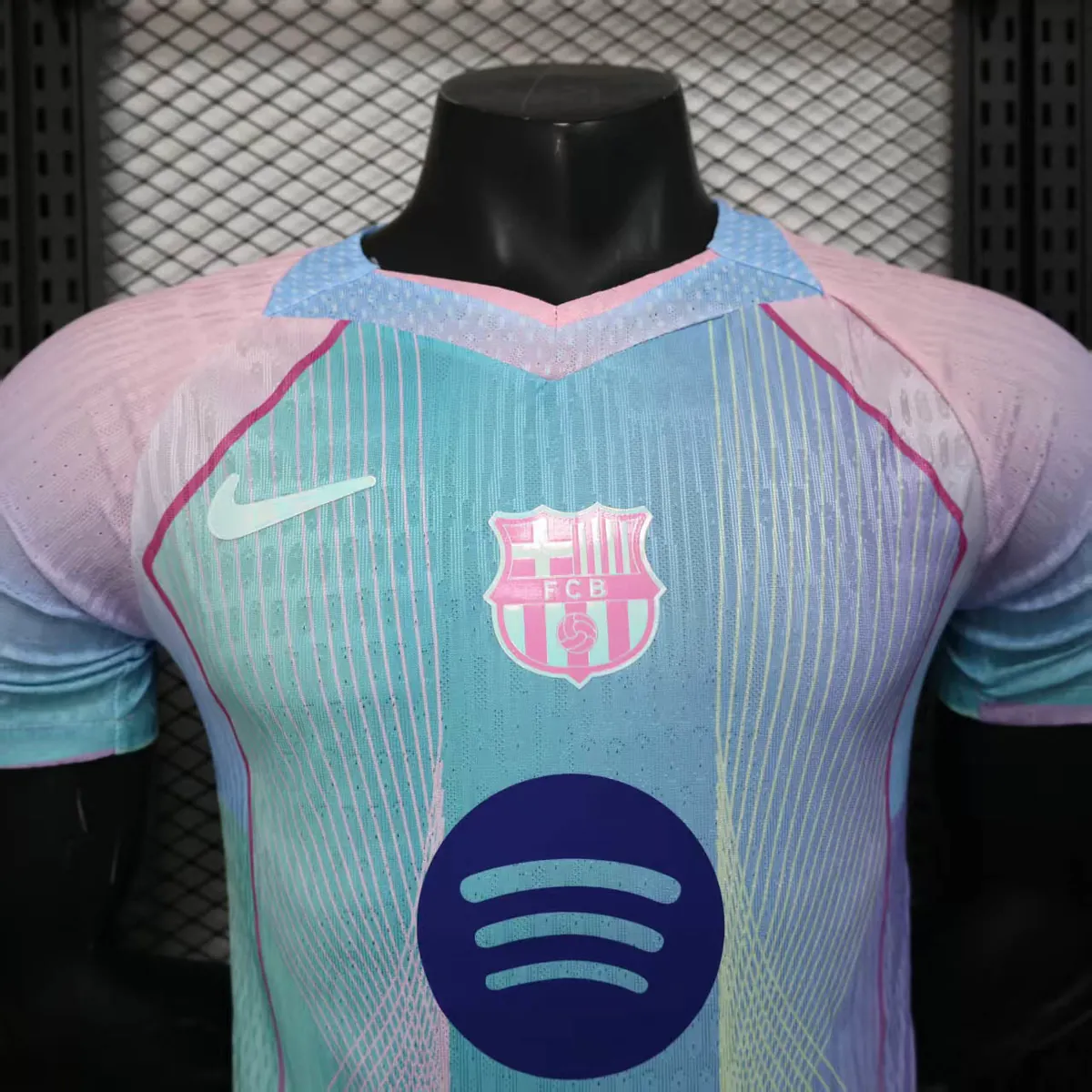 25-26 Barcelona Blue&Pink Special Edition Kit Player Version Shirt AAAAJersey Yupoo 1