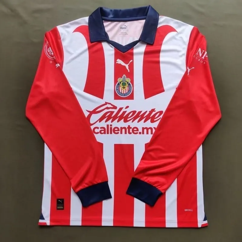 23-24 Chivas Guadalajara Home Kit Long Sleeve Shirt Soccer Jerseys Yupoo 2