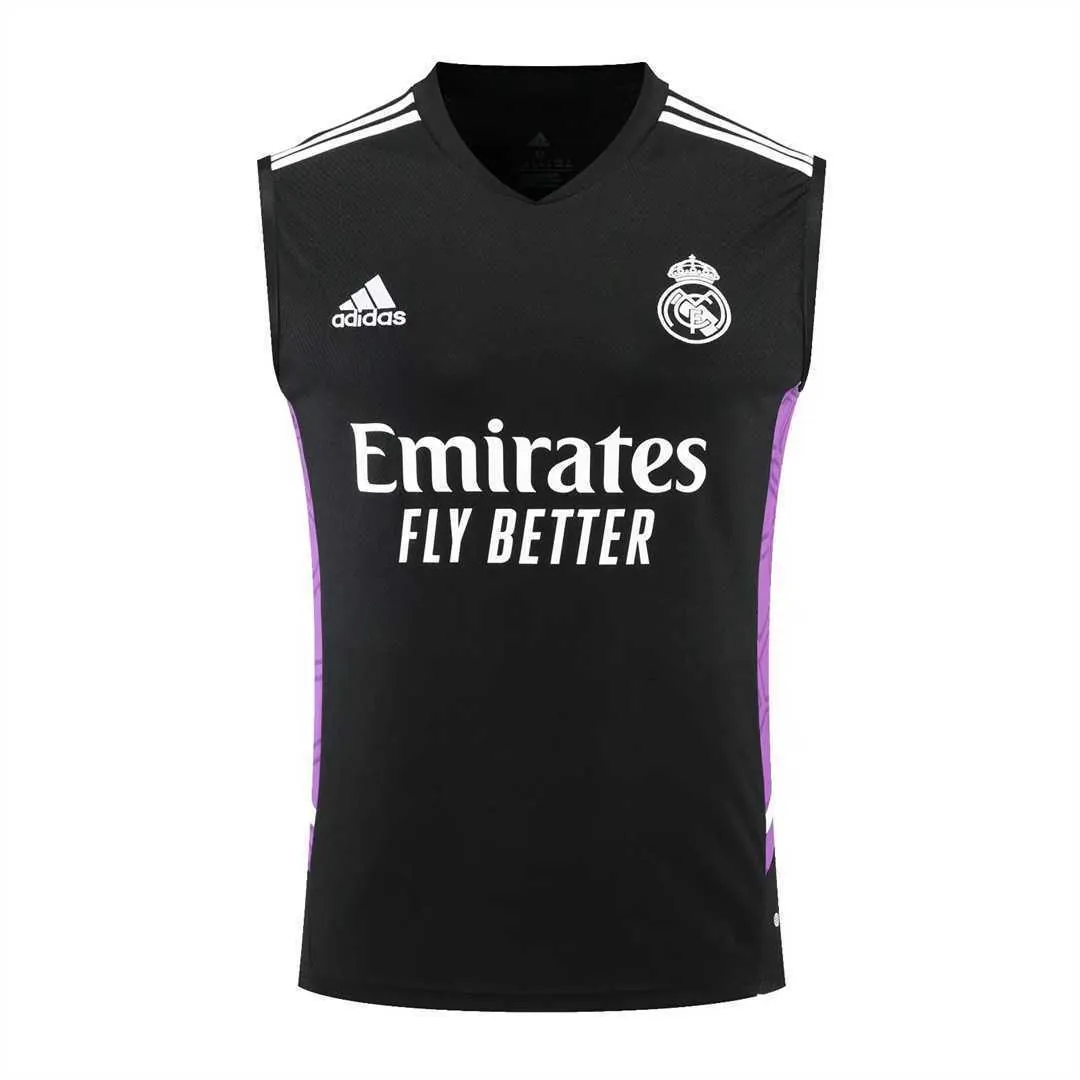 22-23 Real Madrid vest training suit kit black 21
