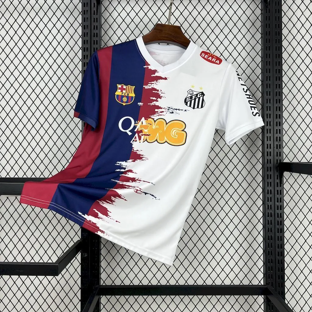25-26 Neymar Jr Exclusive Edition Barcelona-Santos Shirt Football Uniform AAAAJersey Wholesale 6