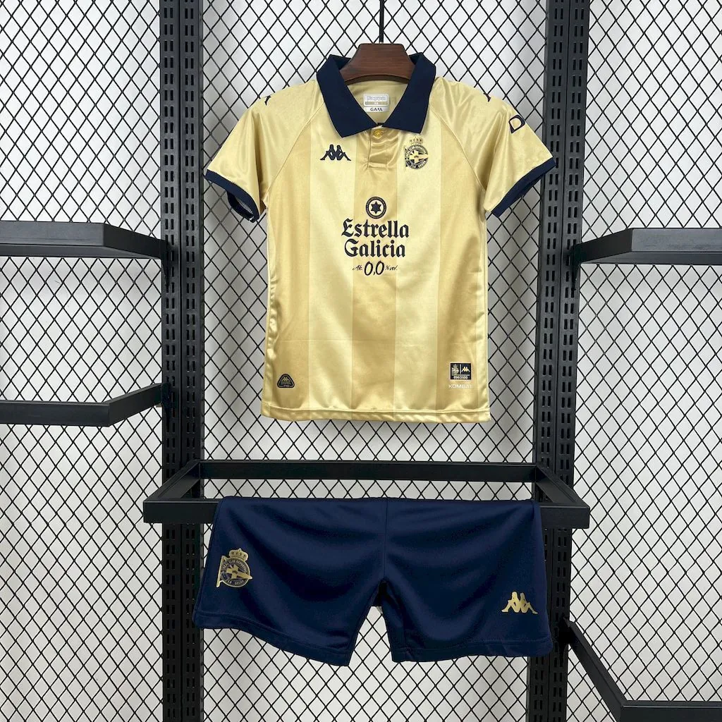 25-26 Deportivo de La Coruna 25th Anniversary Edition Kid Kits Youth Apparels AAAAJersey Supply 13