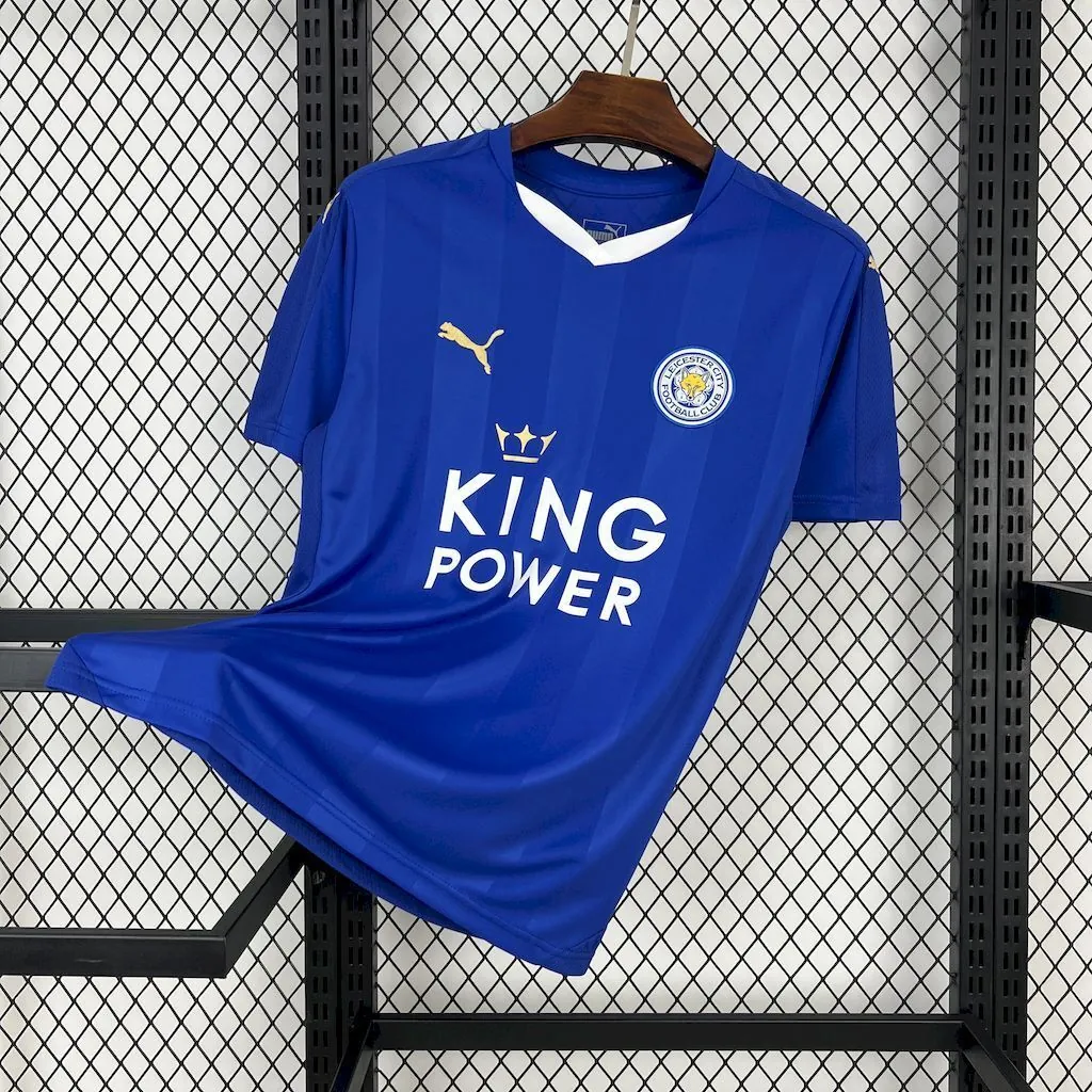 15-16 Leicester City Home Retro Kit Vintage Shirt AAAAJersey Supplier Yupoo 4