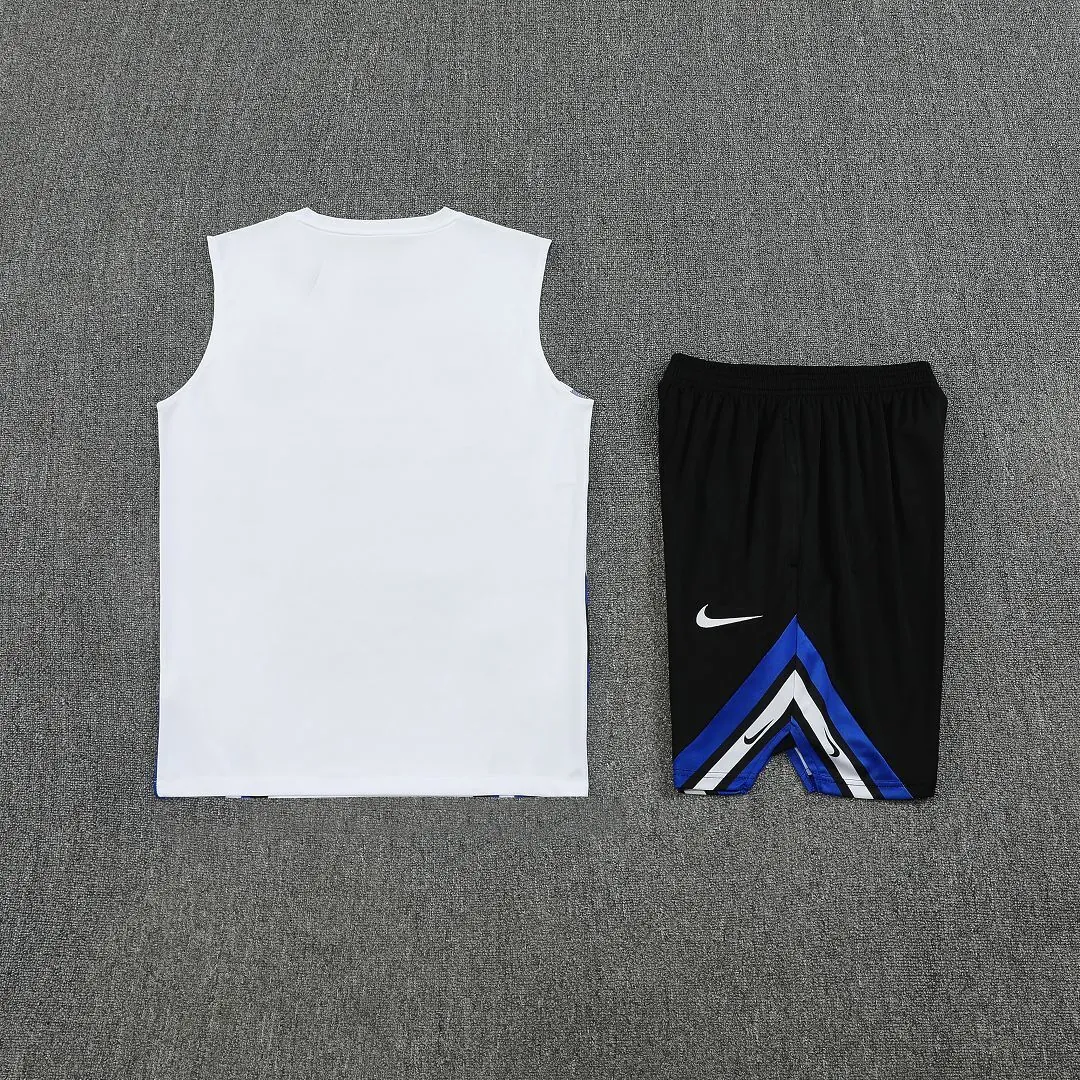 25-26 Inter Milan Retro White Training Kits Football Vest Suits 1