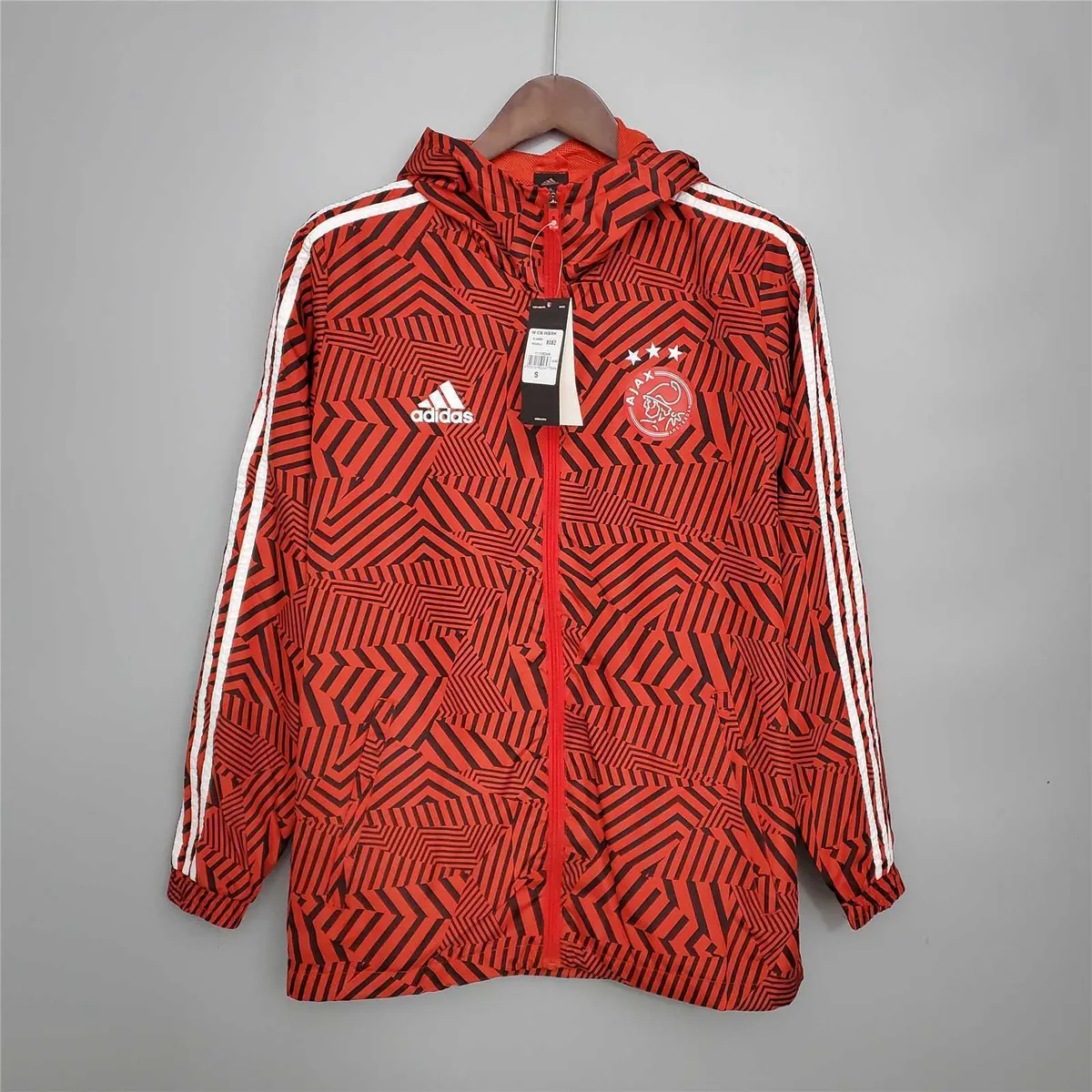21-22 Ajax Red and Black Stripes Windbreaker 8