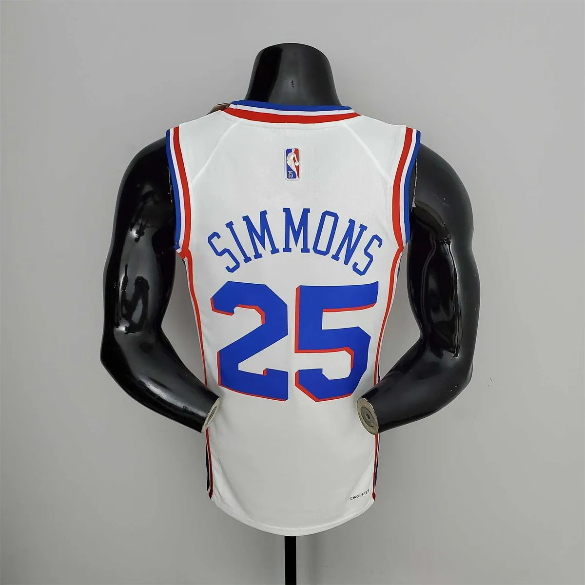 75th Anniversary Philadelphia 76ers SIMMONS#25 White NBA Jersey 6