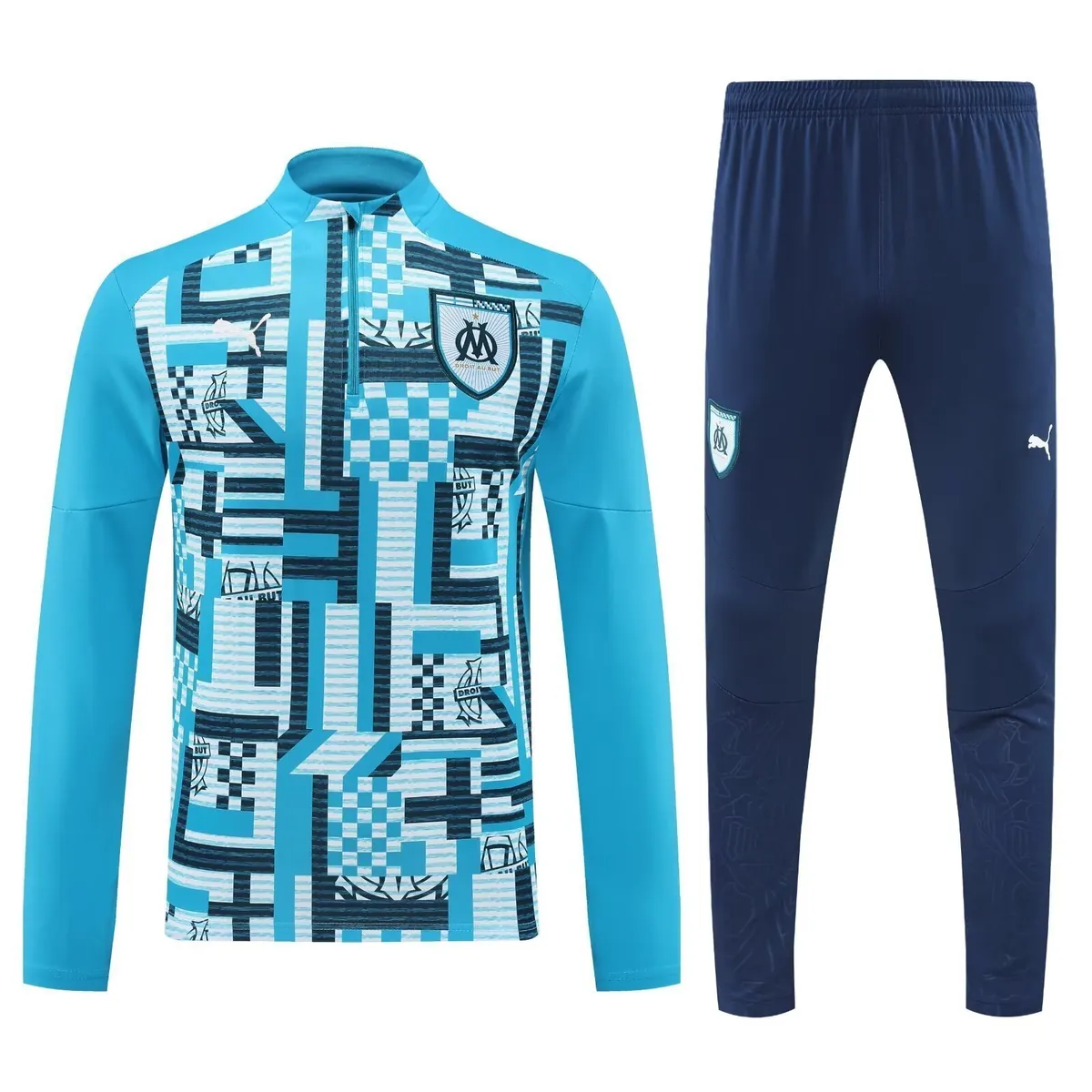 24-25 Marseille Long Sleeve Training Suit Football Shirts 3