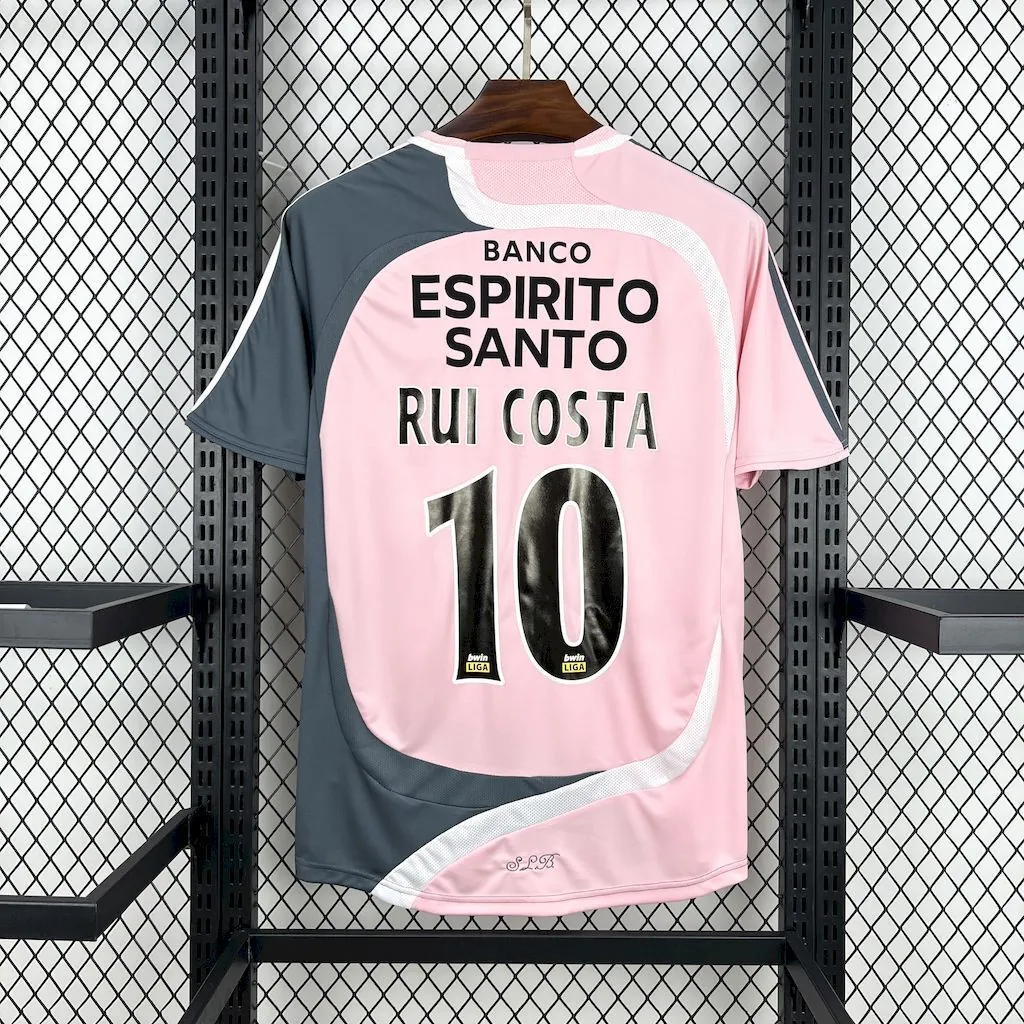 07-08 Benfica Away Retro Kit（Sponsor2）Vintage T-Shirt Soccer AAAAJersey Yupoo 1