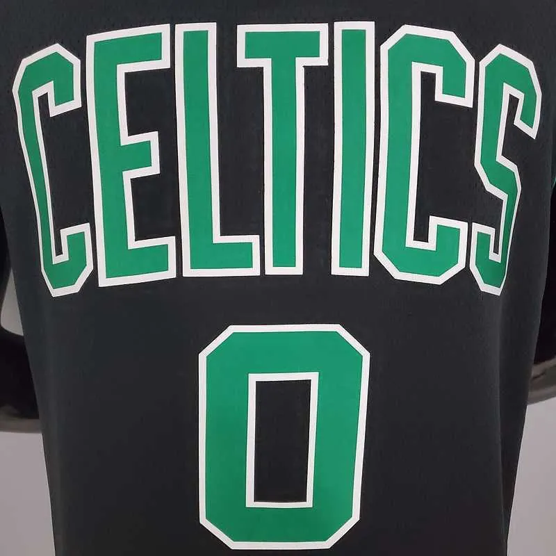 TATUM #0 Celtics White Jordan theme black 4