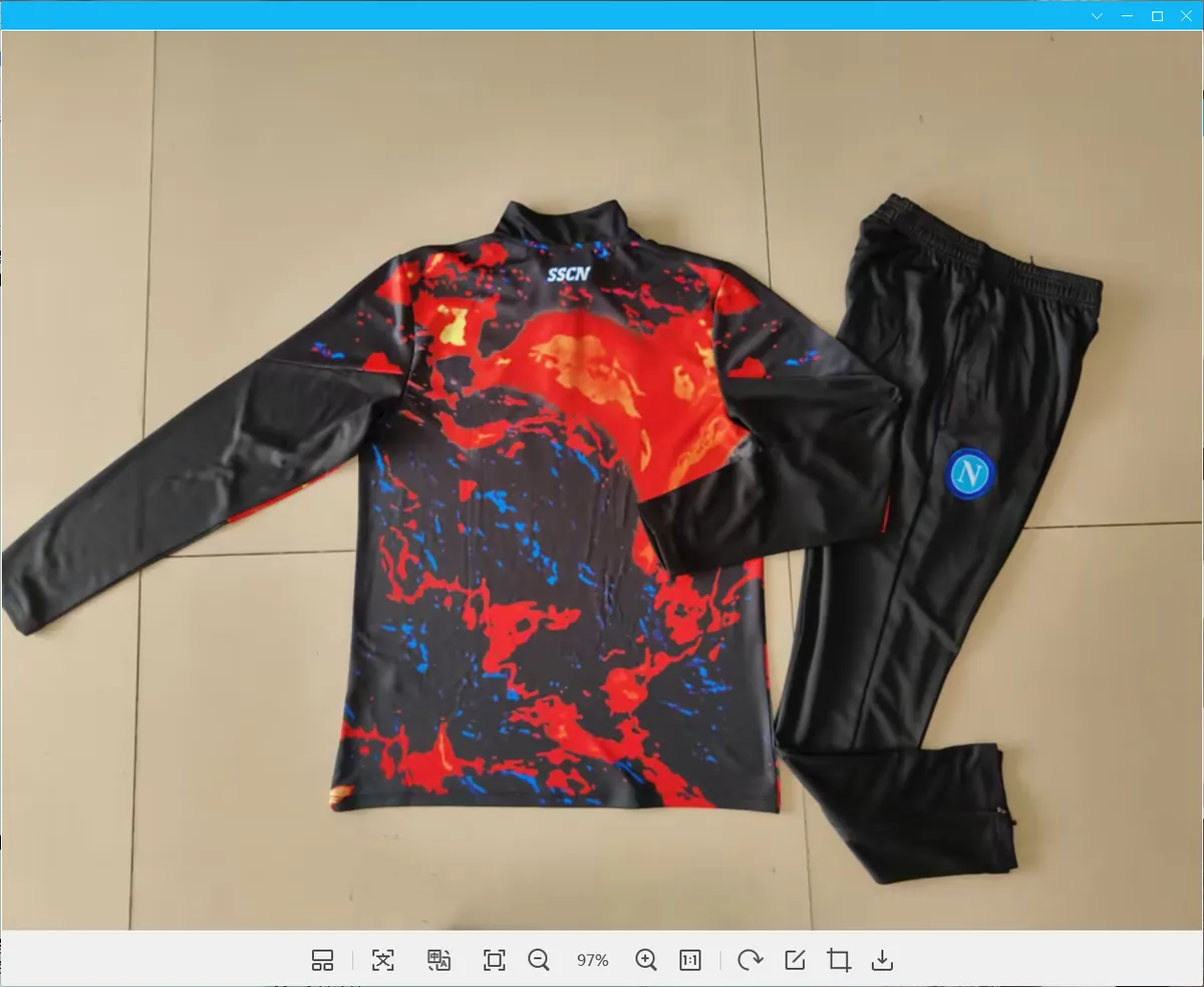 24-25 Napoli Long Sleeve Training Suit Football Shirts 2