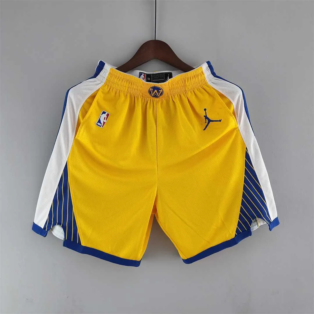 Golden State Warriors Air Jordan NBA Shorts Yellow 9