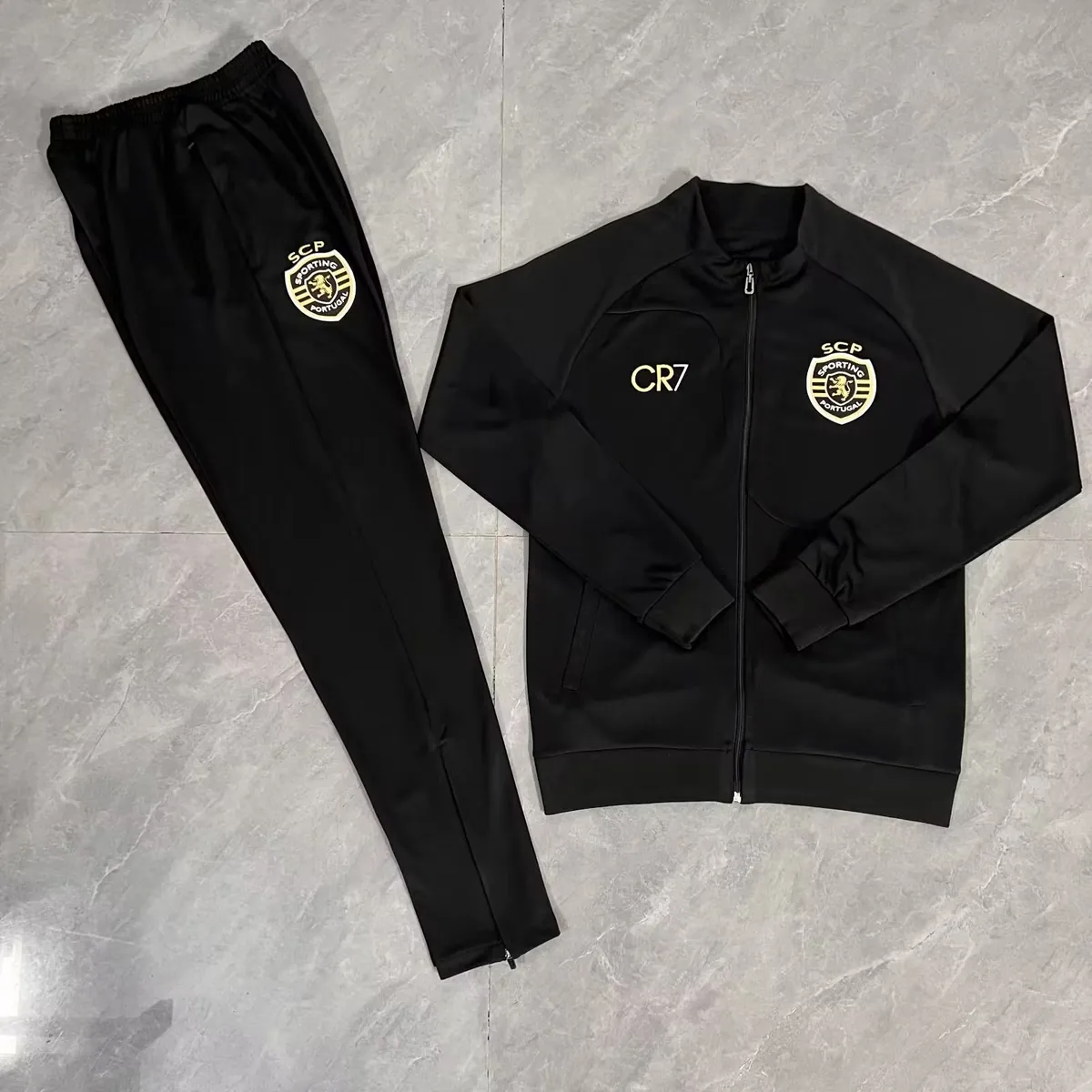 23-24 Sporting Lisbon Sporting Black Jakcets Suits Football Jerseys Yupoo 4