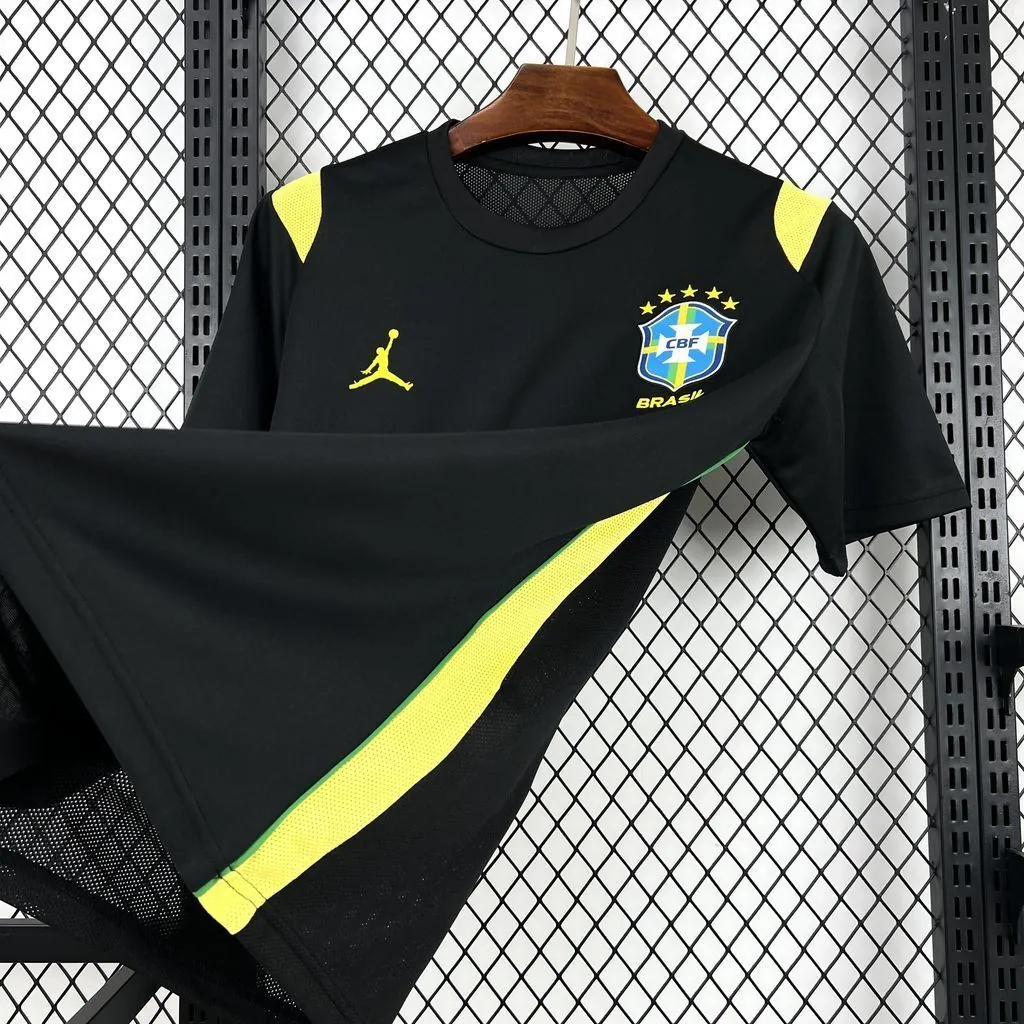 2026 Brazil Mens Pre-Match Kit Football Black T-Shirt AAAAJersey Supply Yupoo6 5