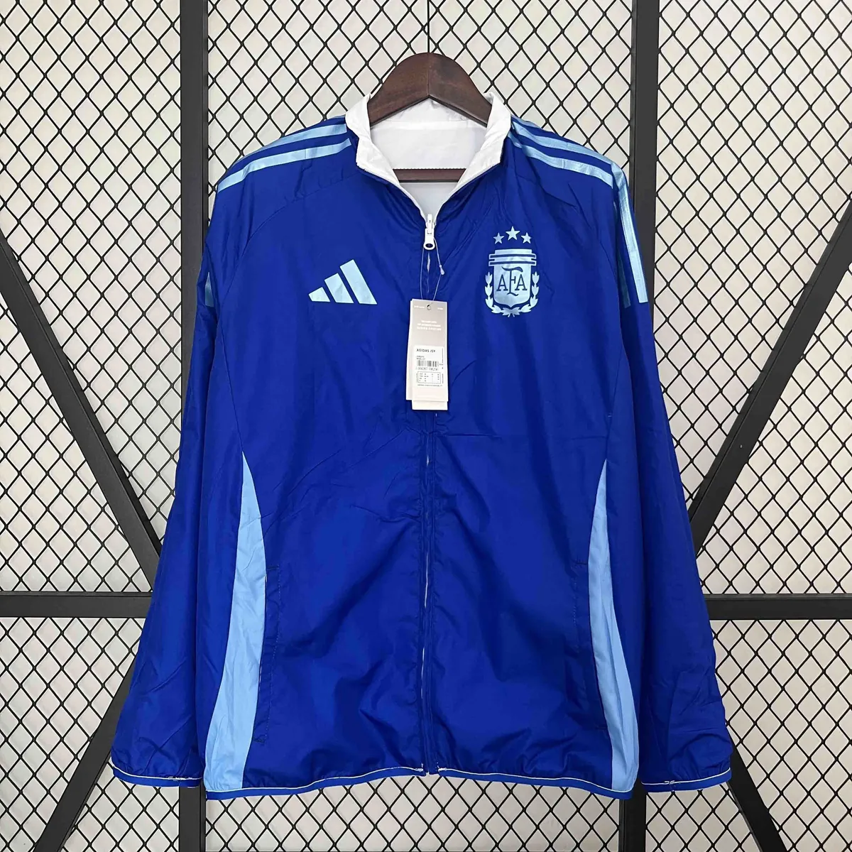 2024 Argentina Trench Coat Reversible Windbreaker Double-Sides Jacket Soccer AAAAJersey Yupoo 1