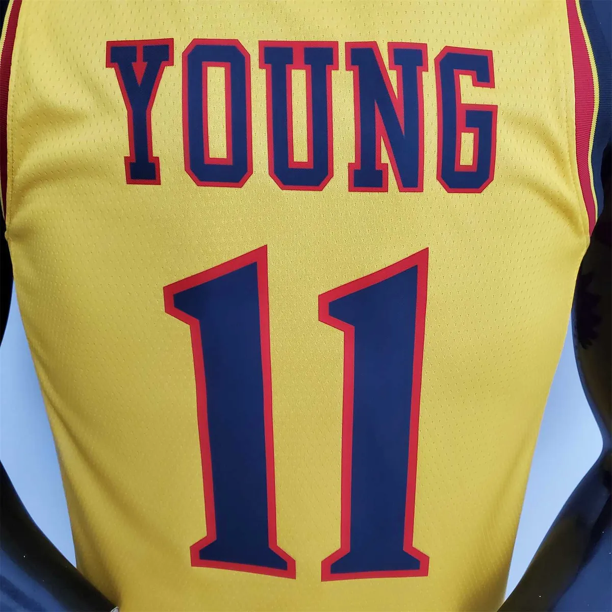 75th Anniversary 2202 Season YOUNG#11 Atlanta Hawks City Edition Yellow NBA Jersey 7