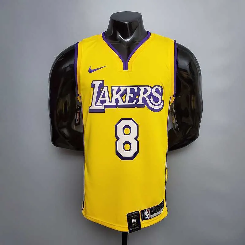 Bryant #8 Lakers V-neck City Edition yellow 8