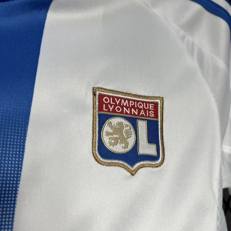 24-25 Lyon Home Kid Kits Youth Apparels Football AAAAJersey Yupoo 5