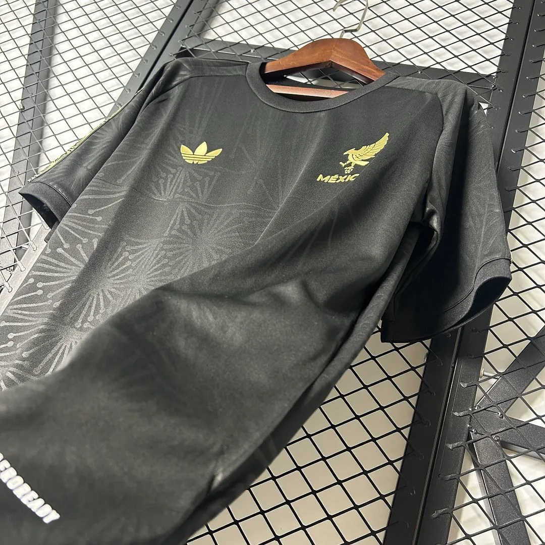 2025 Mexico Gold Jersey Black Special Edition Shirt Soccer Uniform AAAAJersey Wholesale Yupoo-1 2