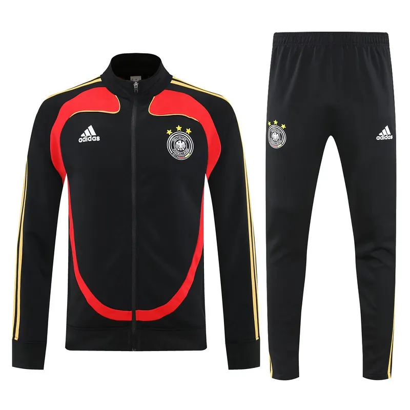 25-26 Germany Black Football Tracksuit Long Jacket Suits 3
